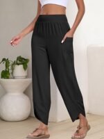 ANRABESS Womens Wide Leg Palazzo Capri Pants - Image 4