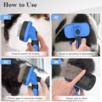 Self Cleaning Slicker Brush - Skin Friendly Deshedding Grooming Tool for Dogs & Cats - Image 2