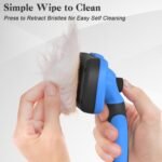 Self Cleaning Slicker Brush - Skin Friendly Deshedding Grooming Tool for Dogs & Cats - Image 3