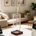 Ceremony Incense Holder, Wooden Incense Holder for Sticks with Glass Ash Catcher - Image 3
